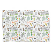 Ireland Sketch Doodle Pattern Kussensloop (Voorkant-Links)