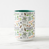 Ireland Sketch Doodle Pattern Mok (Midden)