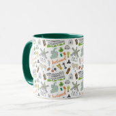 Ireland Sketch Doodle Pattern Mok (Voorkant links)