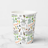 Ireland Sketch Doodle Pattern Papieren Bekers (Links)
