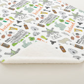 Ireland Sketch Doodle Pattern Sherpa Deken (3/4)