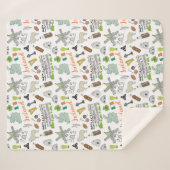 Ireland Sketch Doodle Pattern Sherpa Deken (Voorkant (horizontaal))