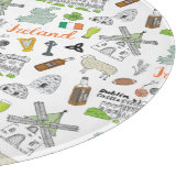 Ireland Sketch Doodle Pattern Snijplank (Hoek)