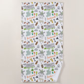 Ireland Sketch Doodle Pattern Strandlaken (Voorkant)