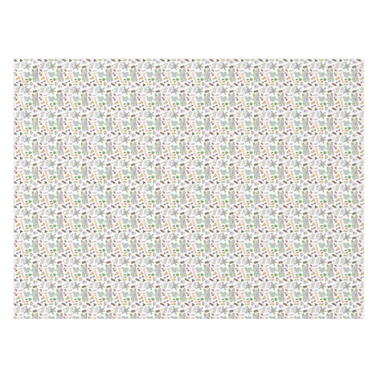 Ireland Sketch Doodle Pattern Tafelkleed (Voorkant (Horizontaal))