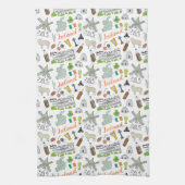 Ireland Sketch Doodle Pattern Theedoek (Verticaal)