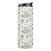 Ireland Sketch Doodle Pattern Thermosbeker (Gedraaid links)