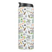 Ireland Sketch Doodle Pattern Thermosbeker (Geroteerd rechts)