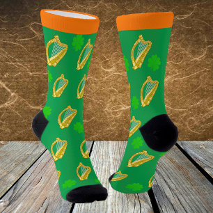 Ireland Sokken, Shamrock, Harp, Flag, Irish Sokken