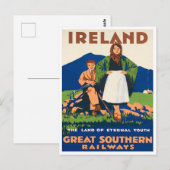 Ireland Southern Railways vintage Briefkaart (Voorkant / Achterkant)