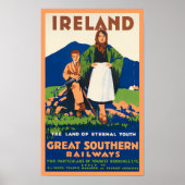 Ireland Southern Railways vintage Poster (Voorkant)