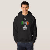 Ireland St Patrick's Day Party Irish On The Tear Hoodie (Voorkant volledig)