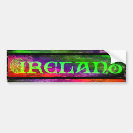 Ireland Sticker, Aufkleber, Regenbogen, bunt Bumpersticker