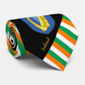 Ireland Stripes Stropdas, business Irish Flag mode Stropdas (Opgerold)