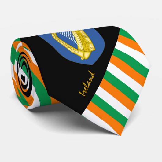 Ireland Stripes Stropdas, business Irish Flag mode Stropdas (Opgerold)
