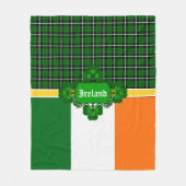 Ireland Tartan, flag, Celtic design shamrock Fleece Deken (Voorkant)