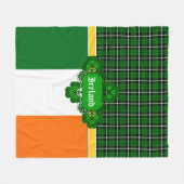 Ireland Tartan, flag, Celtic design shamrock Fleece Deken (Voorkant (Horizontaal))