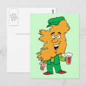 Ireland Vintage Travel Souvenir Caricature Briefkaart (Voorkant / Achterkant)