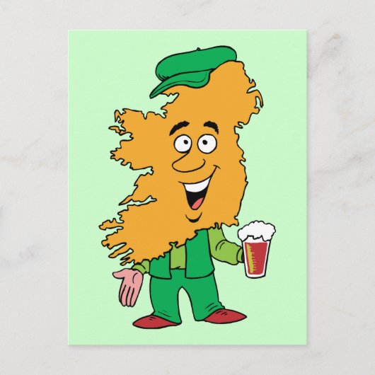 Ireland Vintage Travel Souvenir Caricature Briefkaart (Voorkant)