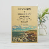Ireland Wedding Invitation  midden-eeuw Kaart (Staand voorkant)