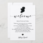 Ireland Wedding Welcome Letter & Itinerary Kaart (Voorkant / Achterkant)