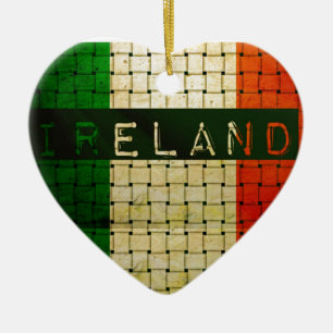 Ireland Woven Flag Keramisch Ornament