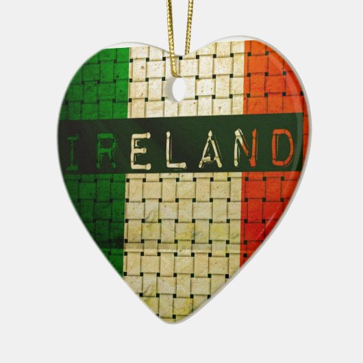 Ireland Woven Flag Keramisch Ornament (Links)