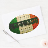 Ireland Woven Flag Ovale Sticker (Envelop)