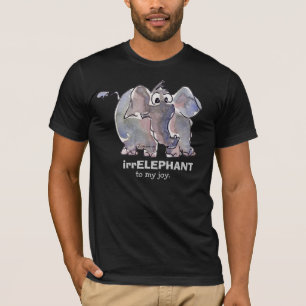 IrELEPHANT tot mijn vreugde 3 cartoon Donker T Shi T-shirt