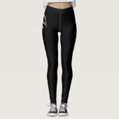Irena white gold Handwriting Hose Leggings (Voorkant)