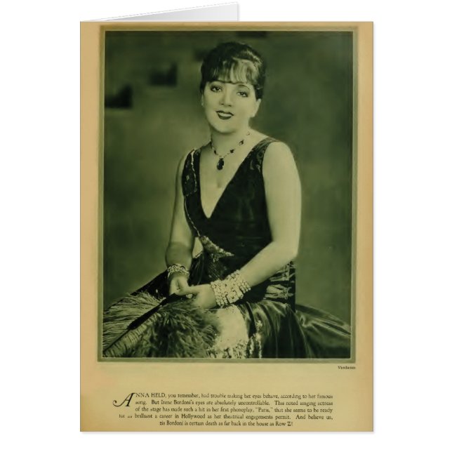 Irene Bordoni 1929  portretkaart (Voorkant)