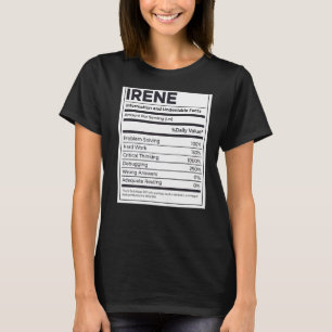 Irene Nutrition Information Problem Solution Hard  T-shirt
