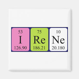 Irene periodieke tabelnaam magneet