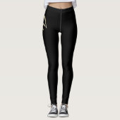 Irene white gold Handwriting Hose Leggings (Voorkant)