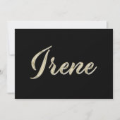 Irene white gold Handwriting Karte Kaart (Voorkant)