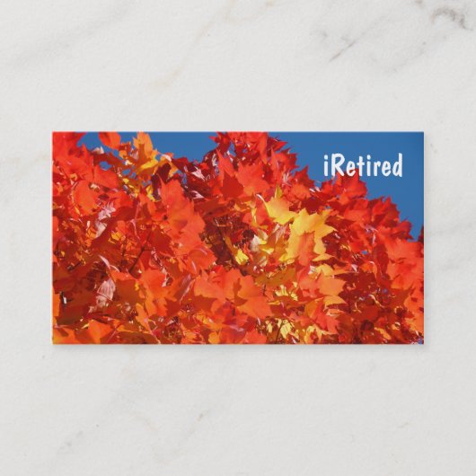 iRetired Visitekaartjes Leven met Plezier Leuke Di (Voorkant)
