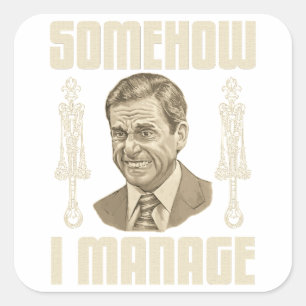 Irgendhoe Red Ik Het Vierkante Sticker