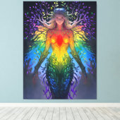 “Iridesca” - Bewaarder van Kleuren Canvas Afdruk (Insitu (Houten vloer))