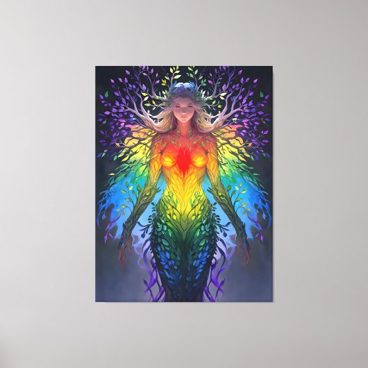 “Iridesca” - Bewaarder van Kleuren Canvas Afdruk (Voorkant)