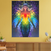 “Iridesca” - Bewaarder van Kleuren Canvas Afdruk (Insitu (Woonkamer))