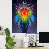 “Iridesca” - Bewaarder van Kleuren Poster (Thuiskantoor)
