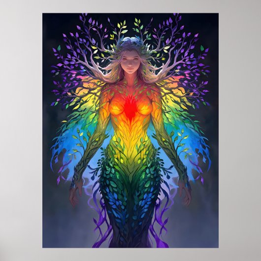 “Iridesca” - Bewaarder van Kleuren Poster (Voorkant)