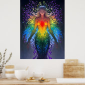 “Iridesca” - Bewaarder van Kleuren Poster (Keuken)