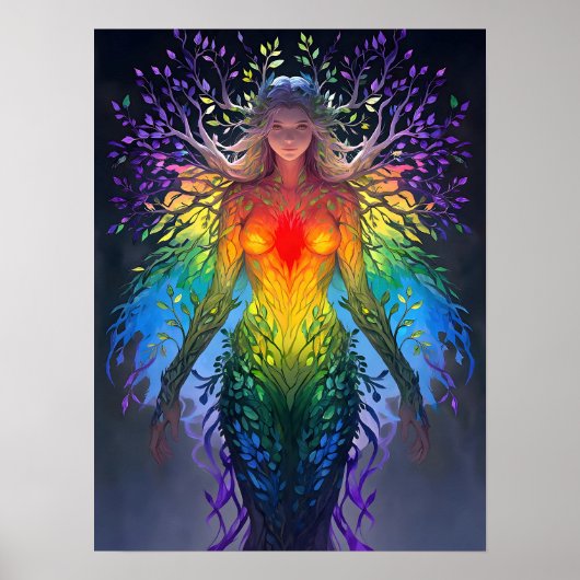 “Iridesca” - Bewaarder van Kleuren Poster (Voorkant)