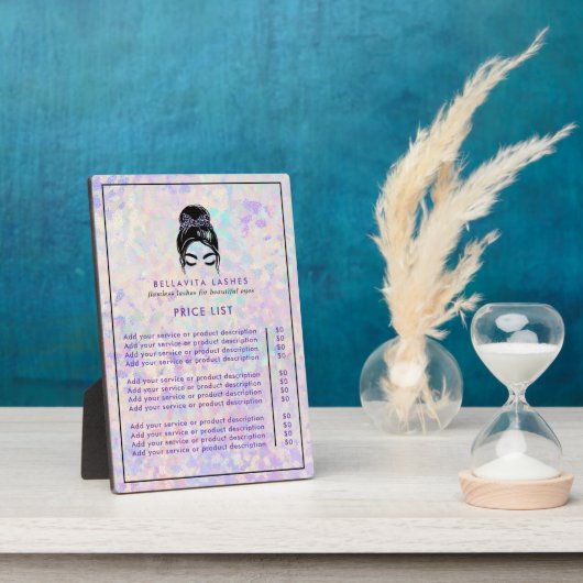 Iridescen Updo Holographic Eyelashes Service Price Fotoplaat (Zijkant)