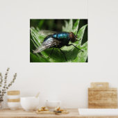 Iridescence - Blauwe fles Poster (Keuken)