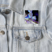 Iridescence, knop vierkante button 5,1 cm (In situ)