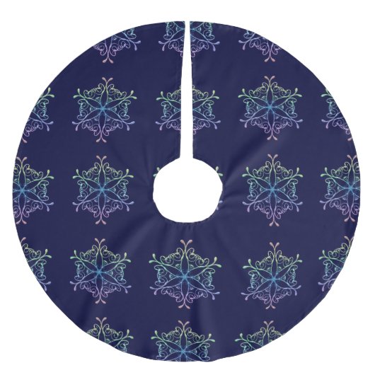 Iridescence Snowflakes kerstboomrok Kerstboom Rok (Voorkant)