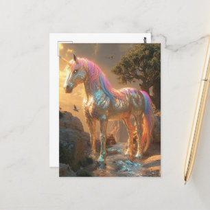 Iridescence Unicorn Fantasy Briefkaart