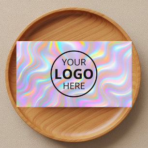 Iridescent 3D-effect logo QR-code Visitekaartje